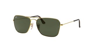 Óculos de sol Ray Ban 0RB3136 CARAVAN Dourados Quadrada - 1