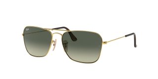 Óculos de sol Ray Ban 0RB3136 CARAVAN Dourados Quadrada - 1