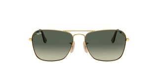 Óculos de sol Ray Ban 0RB3136 CARAVAN Dourados Quadrada - 2