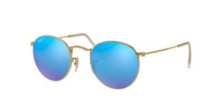 Óculos de sol Ray Ban 0RB3447 ROUND METAL Dourados Redonda - 1