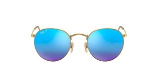 Óculos de sol Ray Ban 0RB3447 ROUND METAL Dourados Redonda - 2