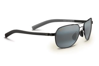 Óculos de sol Maui Jim 327 GUARDRAILS Preto Retangular