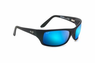 Óculos de sol Maui Jim B202 PEAHI Preto Retangular