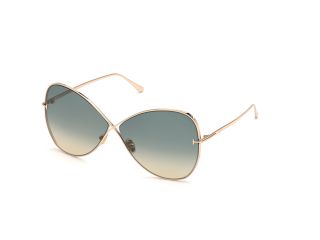 Óculos de sol Tom Ford FT0842 Dourados Borboleta - 1