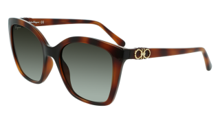 Óculos de sol SALVATORE FERRAGAMO SF1026S Verde Retangular - 2