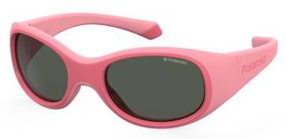 Óculos de sol Polaroid Kids PLD8038/S Rosa/Vermelho-Púrpura Retangular - 1