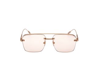 Óculos de sol Ermenegildo Zegna EZ0213 Dourados Aviador - 2