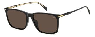 Óculos de sol David Beckham DB 1145/G/S Preto Retangular - 1