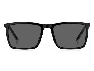 Óculos de sol Tommy Hilfiger TH 2077/S Preto Retangular - 2