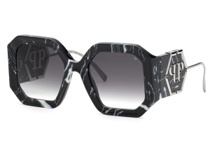 Óculos de sol PHILIPP_PLEIN SPP067 Preto Quadrada