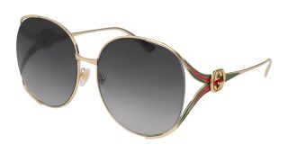 Óculos de sol Gucci GG0225S Dourados Redonda