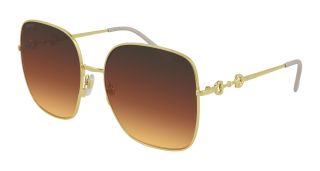 Óculos de sol Gucci GG0879S Dourados Retangular