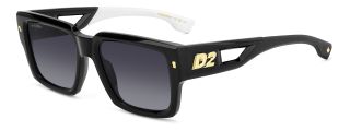 Óculos de sol Dsquared2 D2 0143/S Preto Retangular - 1