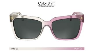 Óculos de sol Calvin Klein CKJ24606S Rosa/Vermelho-Púrpura Retangular - 2