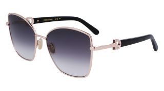 Óculos de sol SALVATORE FERRAGAMO SF312SR Dourados Quadrada - 1