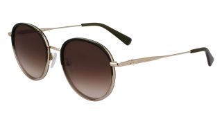 Óculos de sol Longchamp LO176S Dourados Redonda - 1