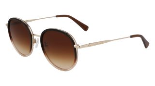 Óculos de sol Longchamp LO176S Dourados Redonda - 1