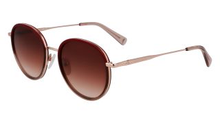 Óculos de sol Longchamp LO176S Dourados Redonda - 1