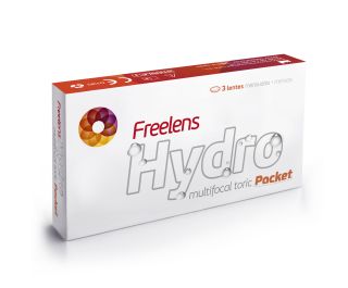 Lentes de contacto Mensais Freelens Hydro Multifocal Toric Pocket 3 unidades