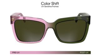 Óculos de sol Calvin Klein CKJ24606S Verde Retangular - 2