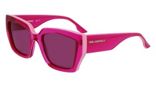 Óculos de sol Karl Lagerfeld KL6143S Rosa/Vermelho-Púrpura Retangular - 1