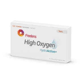 Lentes de contacto Mensais Freelens High Oxygen HydraActive + Toric 3 unds.