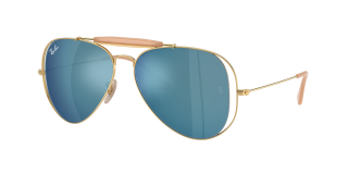Óculos de sol Ray Ban 0RB3029M Dourados Aviador - 1