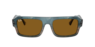Óculos de sol Ray Ban 0RB4454 FLACKO Castanho Retangular - 2