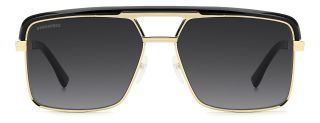 Óculos de sol Dsquared2 D2 0212/S DS Preto Retangular - 2