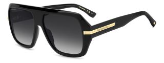 Óculos de sol Dsquared2 D2 0160/S DS Preto Retangular - 1