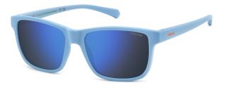 Óculos de sol Polaroid Kids PLD 8067/S PK Azul Retangular - 1