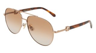 Óculos de sol SALVATORE FERRAGAMO SF344S Dourados Tamanho: 60X15