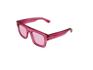 Óculos de sol Tom Ford FT0711 FAUSTO Rosa/Vermelho-Púrpura Quadrada - 1