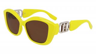 Óculos de sol Karl Lagerfeld KL6102S Amarelo Quadrada - 1