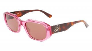 Óculos de sol Karl Lagerfeld KL6073S Rosa/Vermelho-Púrpura Retangular - 1