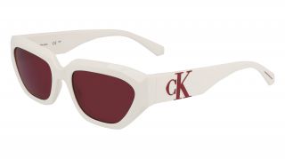 Óculos de sol Calvin Klein Jeans CKJ23652S Beige Retangular - 1