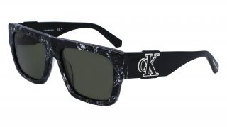 Óculos de sol Calvin Klein Jeans CKJ23654S Preto Retangular - 1