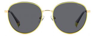 Óculos de sol Polaroid PLD 6215/S/X Dourados Ovalada - 2