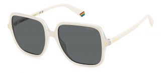 Óculos de sol Polaroid PLD 6219/S Branco Quadrada - 1