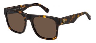 Óculos de sol Tommy Hilfiger TH 2118/S Castanho Quadrada - 1