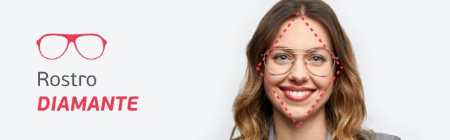 Óculos para cara diamante Óculos para cara diamante