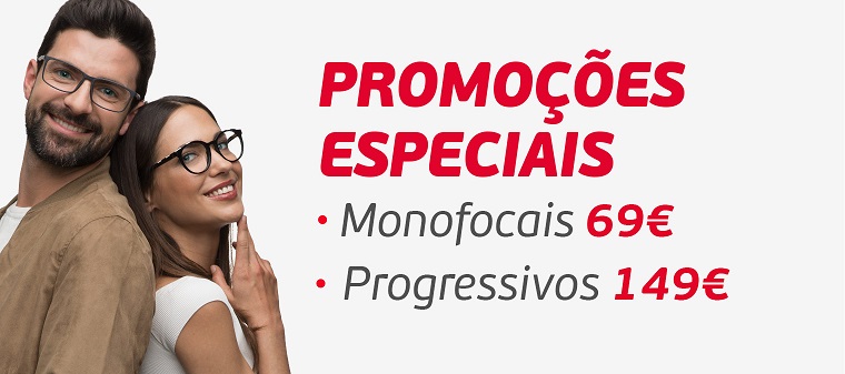 Promoções em óculos